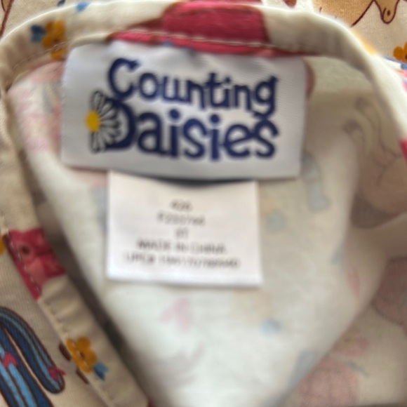 Cream and Red Ruffled Tiered Bell Sleeve Dress - Picture 4 of 4